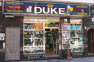 The excellent Duke camera shop in Las Palmas