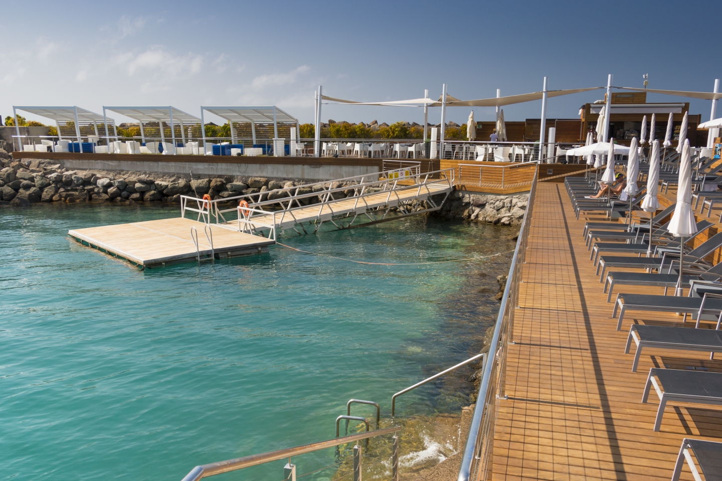 Swimming area at the blue flag Pasito Blanco marina