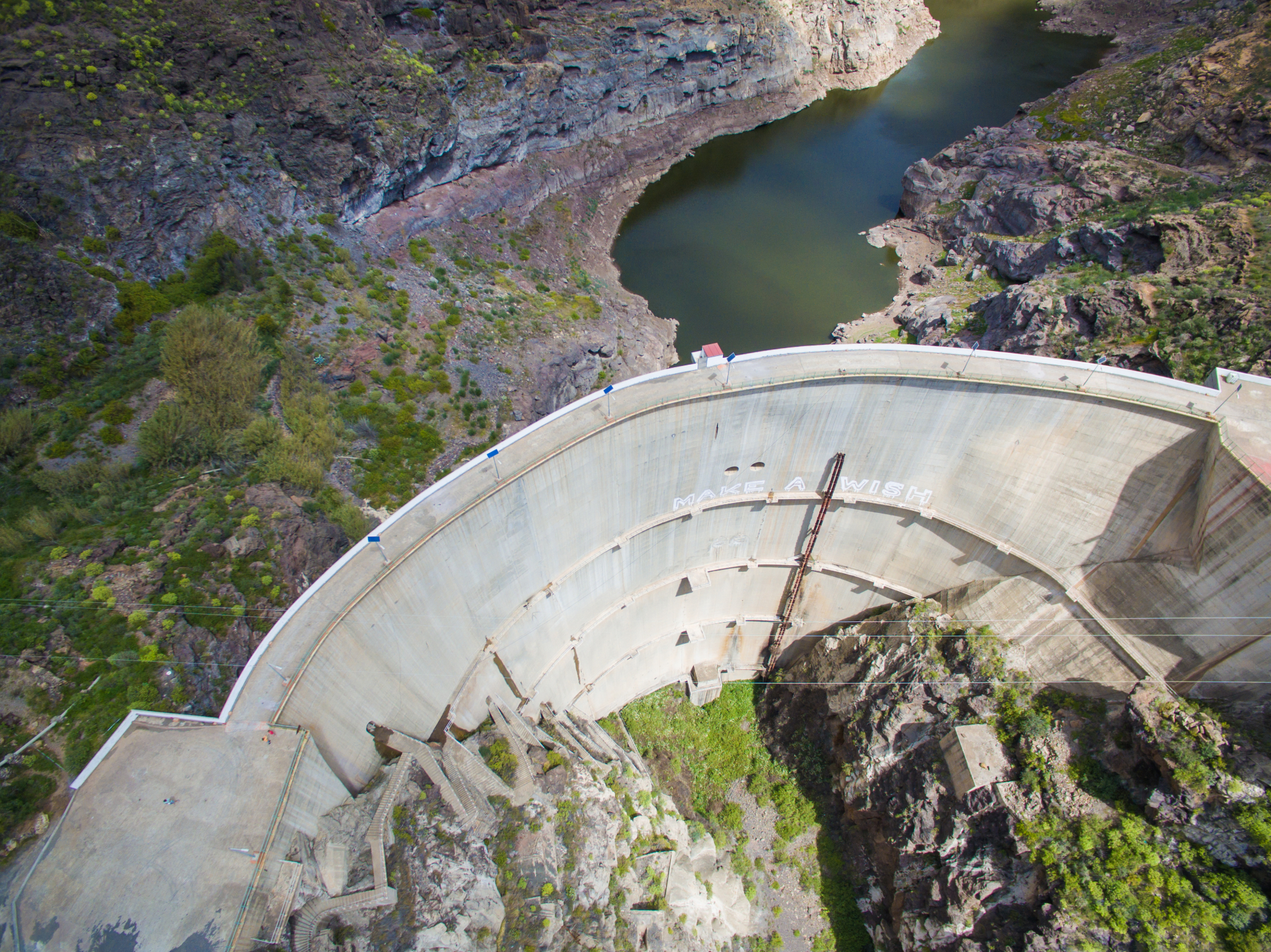 Soria reservoir in Gran Canaria