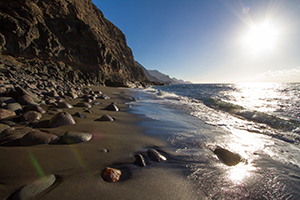 Guayedra beach in  north west Gran Canaria