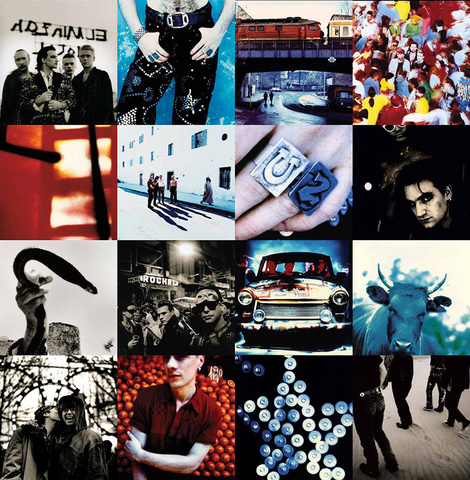 Achtung Baby album cover with Tenerife photos