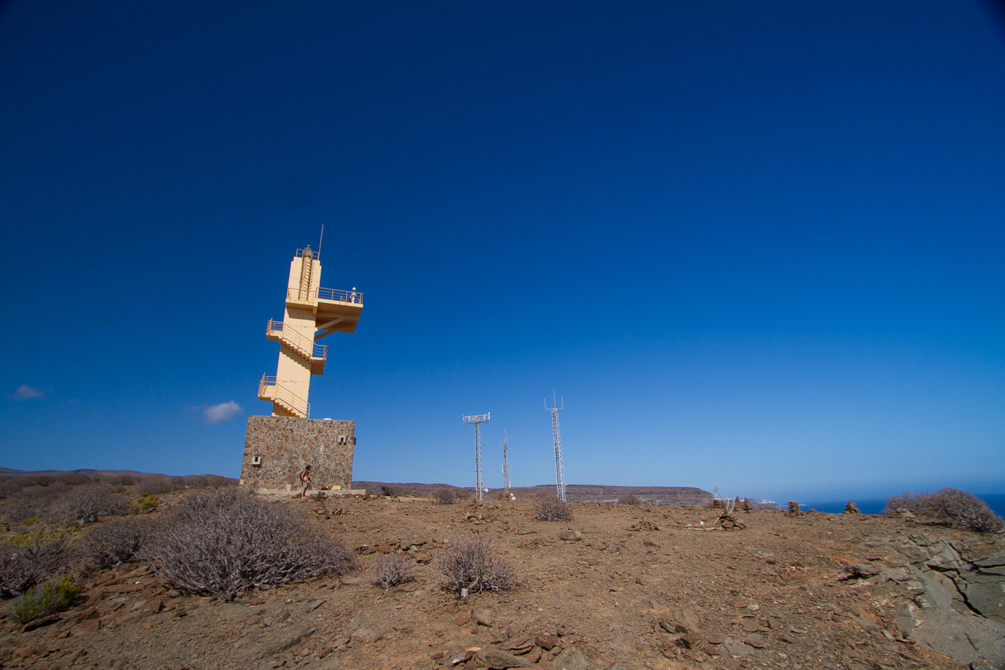 Puta del Castillete lighthouse at Puerto de Mogan in south Gran Canaria