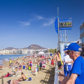 Las Canteras Beach On December 12, 2015