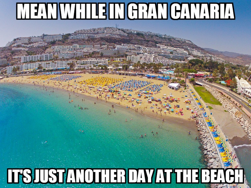 Free Gran Canaria beach meme
