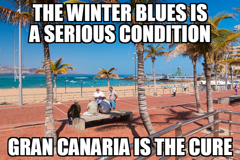 Gran Canaria winter blues free meme