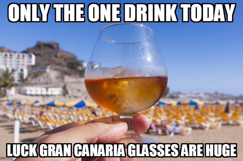 Free Gran Canaria drink meme