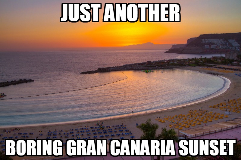 Free Gran Canaria sunset meme