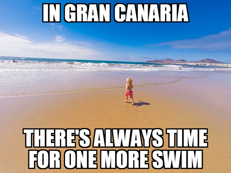 Free Gran Canaria beach meme
