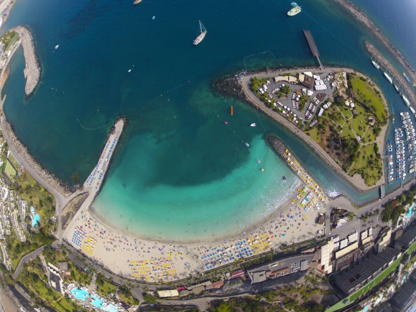 Anfi beach and resort seen from the air