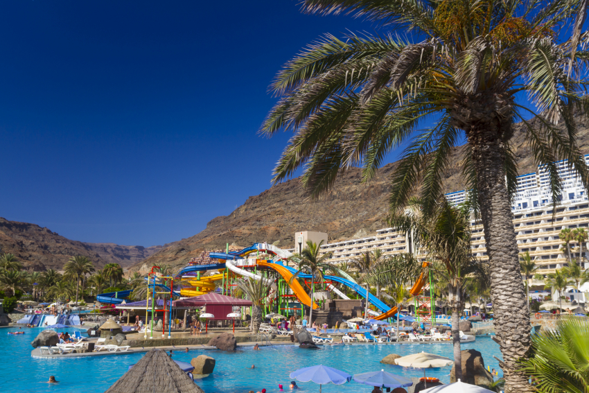 Lago Taurito waterpark in south Gran Canaria is close to Puerto Rico resort