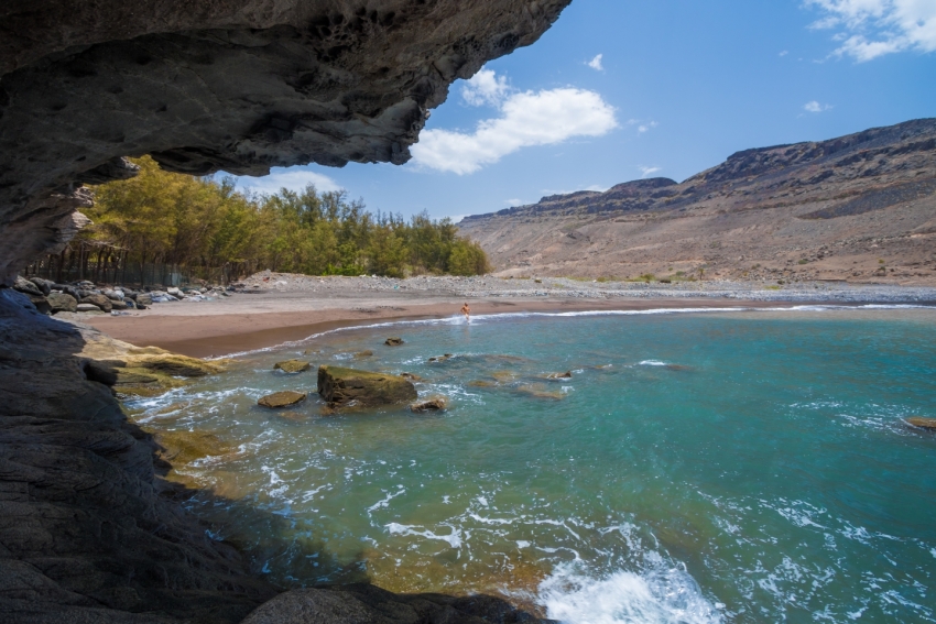 Veneguera beach in south west Gran Canaria