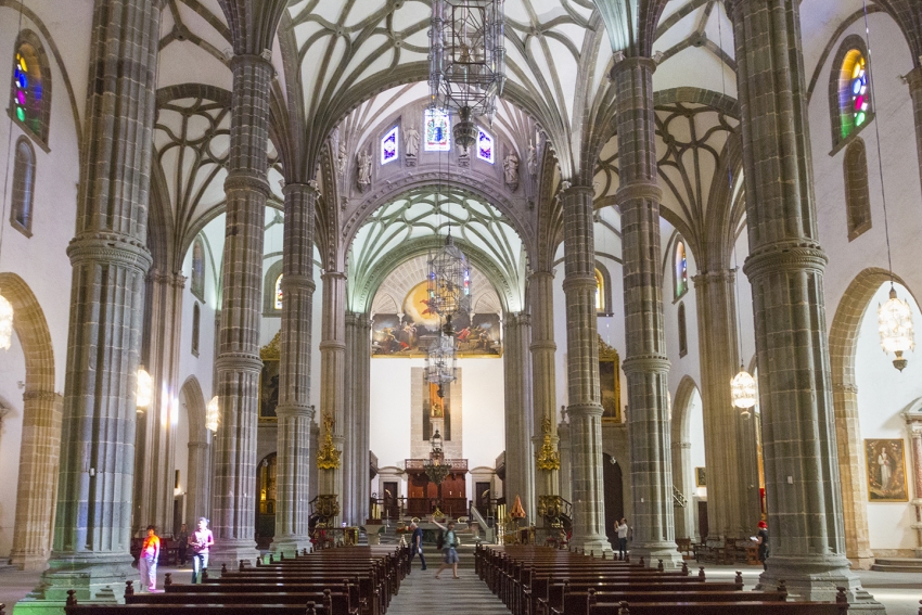 The interior of the Santa Ana cathedral in Las Palmas