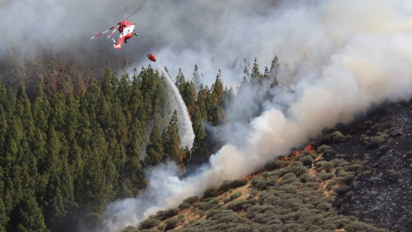 Fighting the fire in Gran Canaria