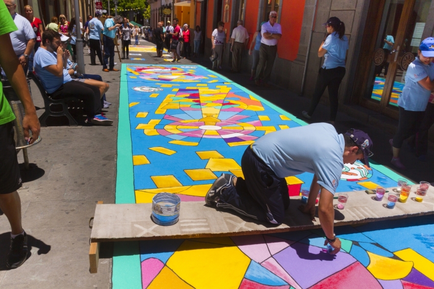 Corpus Christi salt carpet in Arucas